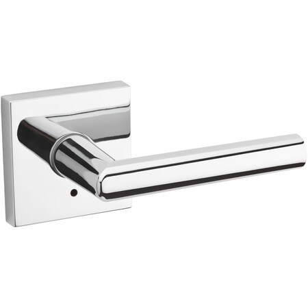 Kwikset Milan Square Privacy Door Lock W/ 6AL Latch and RCS Strike Bright Chrome Finish 155MILSQT-26